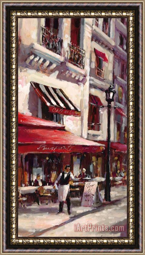brent heighton Cafe Marseille Framed Painting