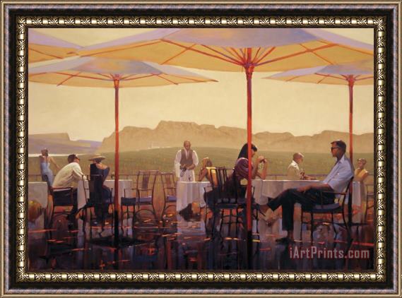 brent lynch Winery Terrace Framed Painting