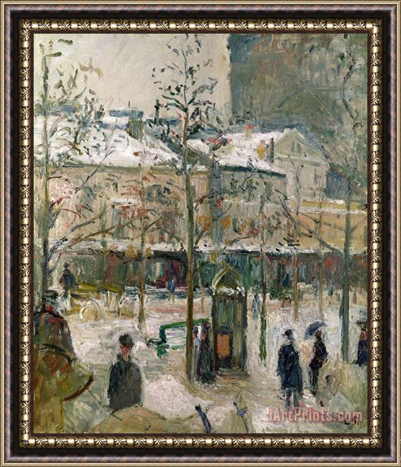 Camille Pissarro Boulevard de Rocheouart in Snow Framed Painting
