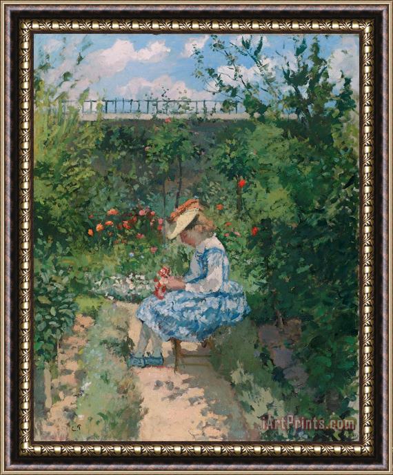 Camille Pissarro Jeanne in the Garden Framed Print