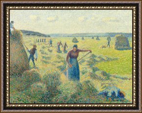 Tableau Décoratif 'Meules De Foin' De Camille Pissarro - Prêt à Accrocher