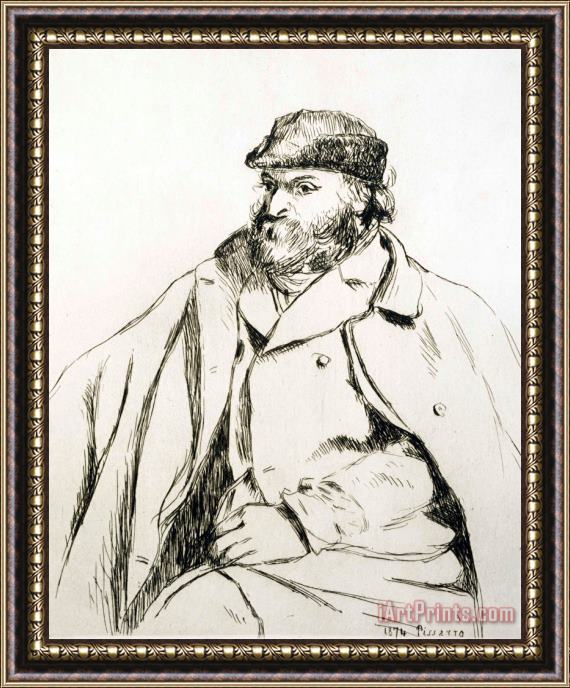 Camille Pissarro Portrait of Cezanne (state I) Framed Painting