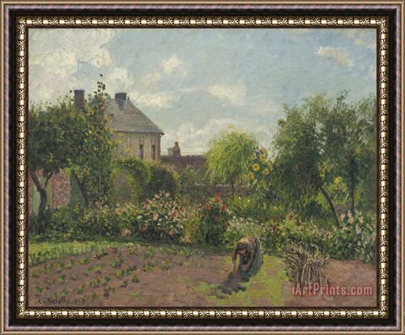 Camille Pissarro The Artist's Garden at Eragny Framed Painting
