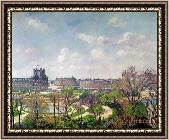 Camille Pissarro The Garden of the Tuileries Framed Painting