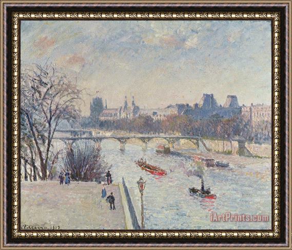 Camille Pissarro The Louvre Framed Painting