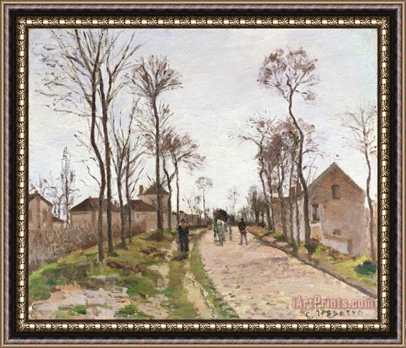 Camille Pissarro The Road to Saint Cyr at Louveciennes Framed Print