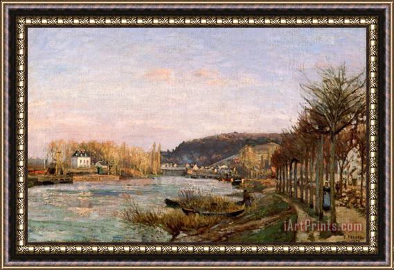Camille Pissarro The Seine at Bougival Framed Print