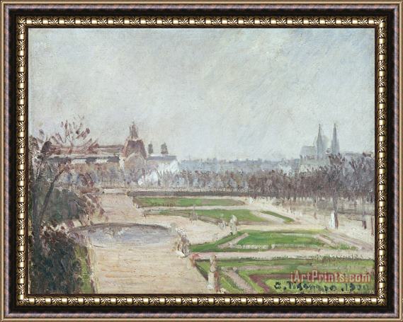 Camille Pissarro The Tuileries Gardens And The Louvre Framed Print