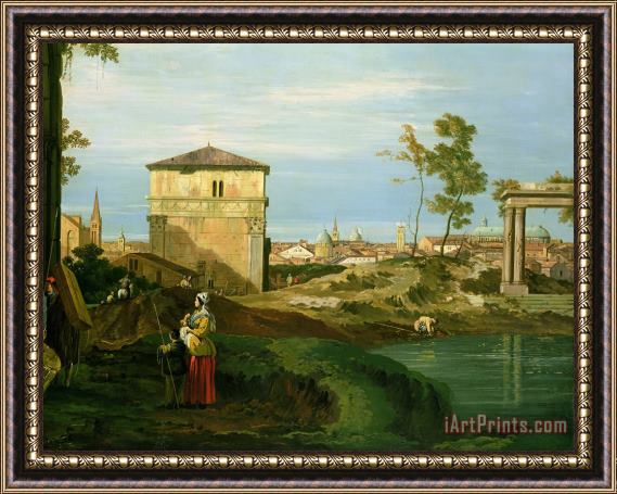 Canaletto Capriccio with Motifs from Padua Framed Print