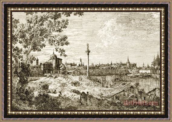 Canaletto Imaginary View of Padua Framed Painting