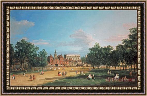 Canaletto London: The Old Horse Guards And The Banqueting Hall Framed Painting