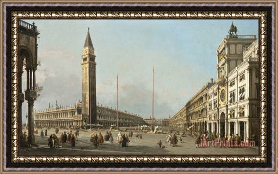 Canaletto Piazza San Marco Looking South And West Framed Painting