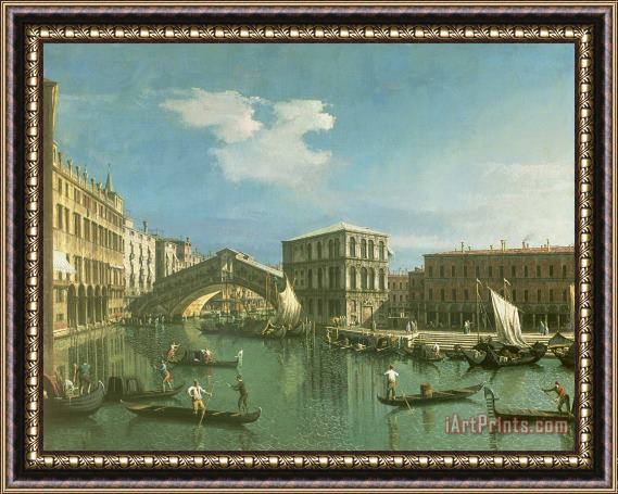 Canaletto The Rialto Bridge Framed Painting