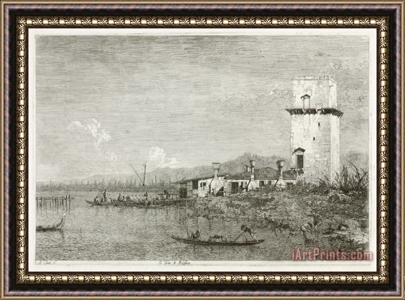 Canaletto The Tower of Malghera Framed Painting