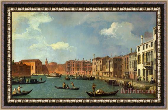 Canaletto View of the Canal of Santa Chiara Framed Print