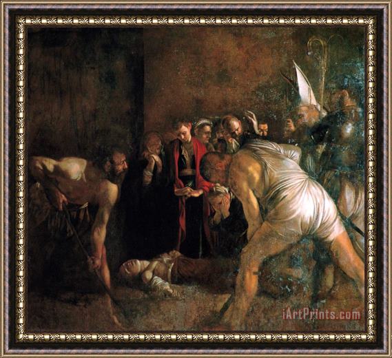 Caravaggio Burial of St. Lucy Framed Painting