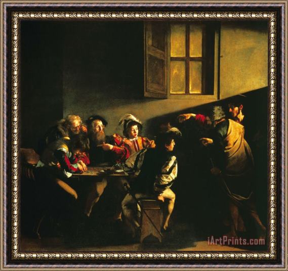 Caravaggio Calling of St Matthew Framed Painting