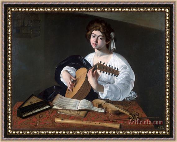 Caravaggio Luteplayer 1600 Framed Print
