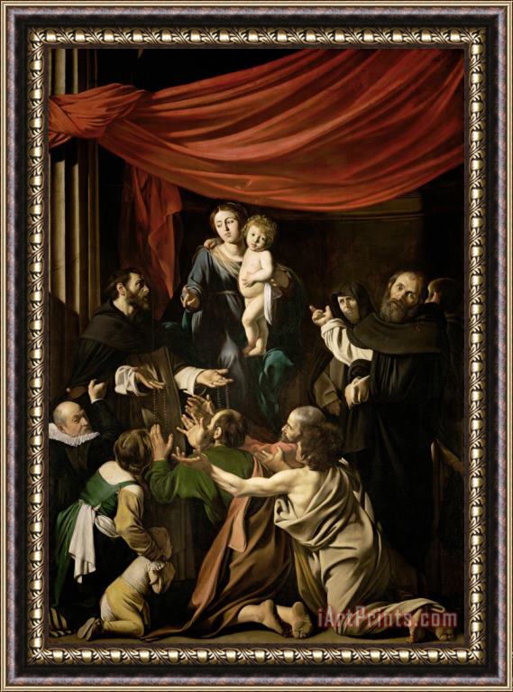 Caravaggio Madonna of The Rosary Framed Print