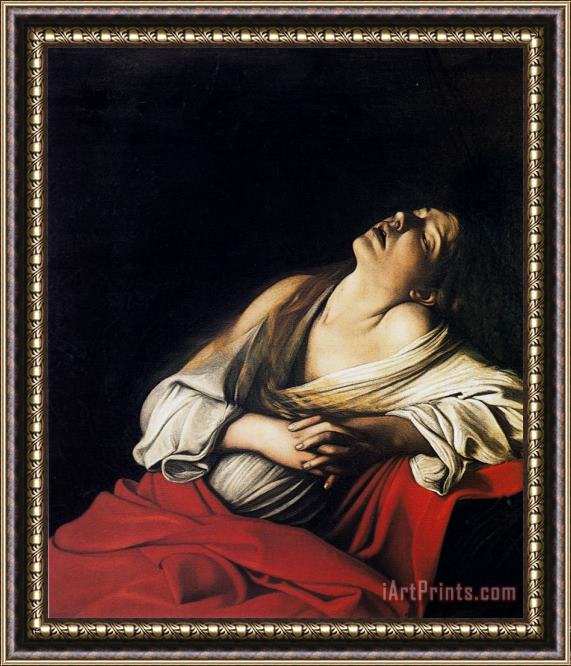Caravaggio Magdalenecstasy 1610 Framed Print