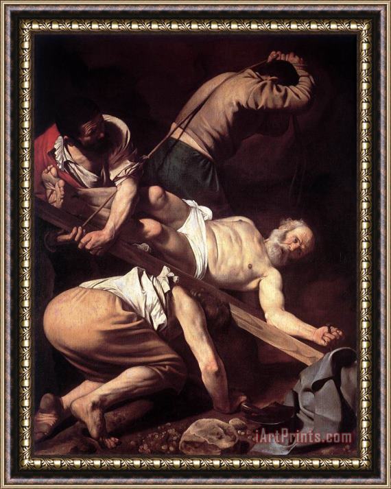 Caravaggio Martirio Di San Pietro Framed Print