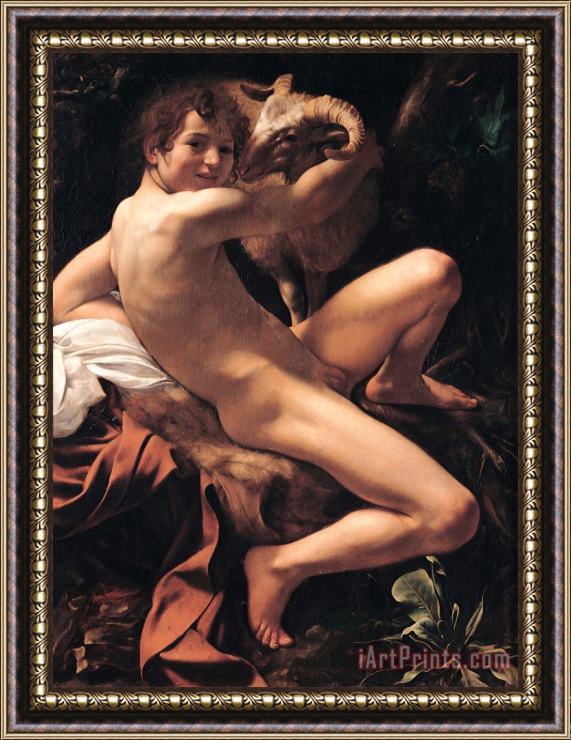 Caravaggio St. John The Baptist Framed Painting