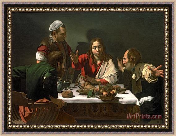 Caravaggio Supper at Emmaus 1601 Framed Print