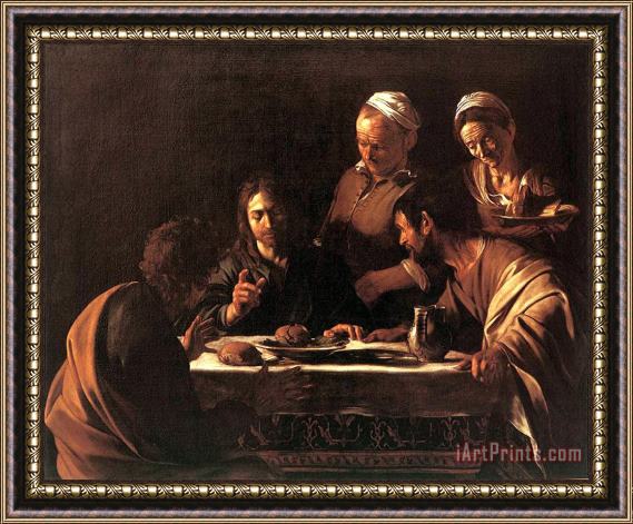 Caravaggio Supper at Emmaus Framed Painting