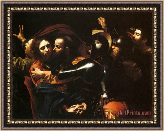 Caravaggio Taking of Christ Framed Painting