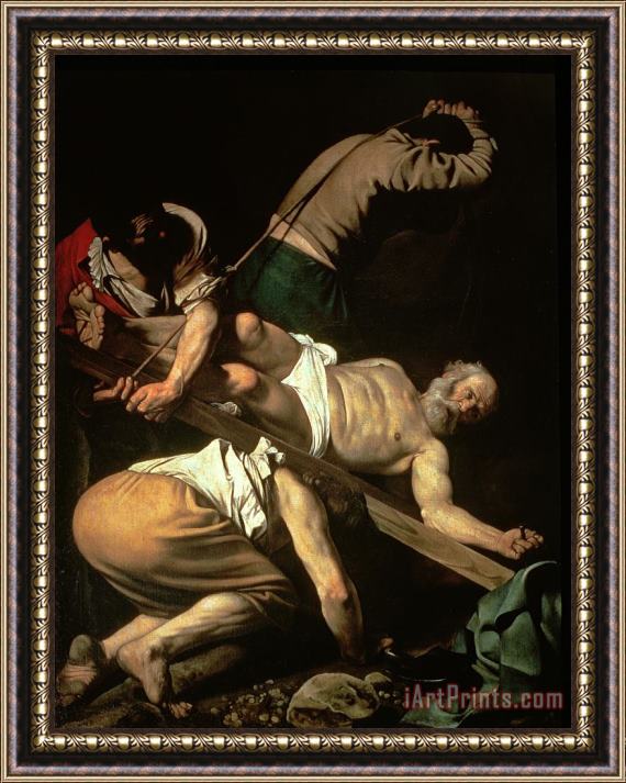 Caravaggio The Crucifixion of St Peter Framed Painting