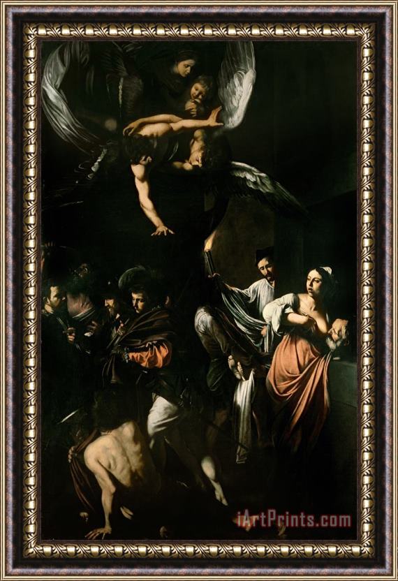 Caravaggio The Seven Works of Mercy Framed Painting