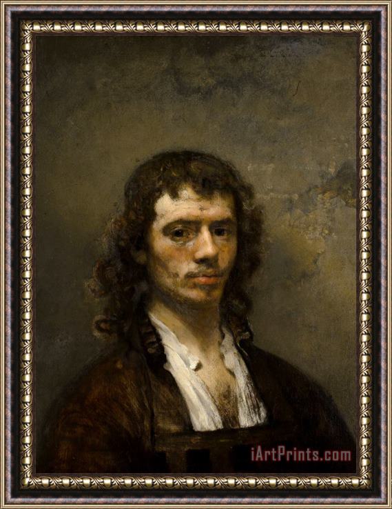 Carel Fabritius Self Portrait Framed Painting