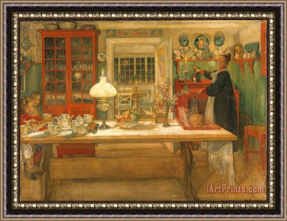 Carl Larsson Getting Ready for a Game Framed Print