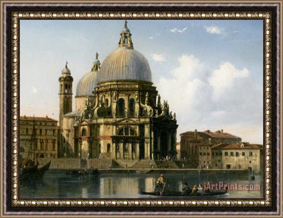 Carlo Bossoli Santa Maria Della Salute Venice Framed Painting