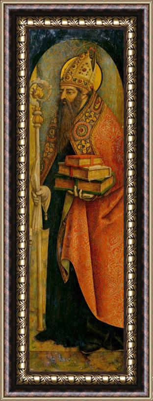 Carlo Crivelli St. Augustine Framed Painting