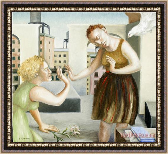 Caroline Jennings Rooftop Annunciation One Framed Painting