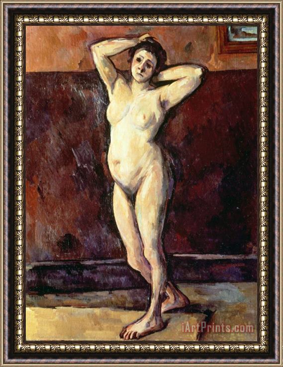 Cezanne Standing Nude Woman Framed Painting