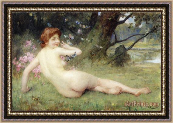 Charles Amable Lenoir Springtime Framed Painting