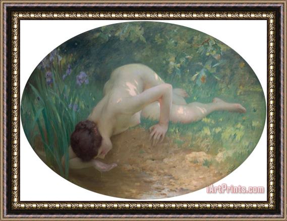 Charles Amable Lenoir The Bather Framed Painting