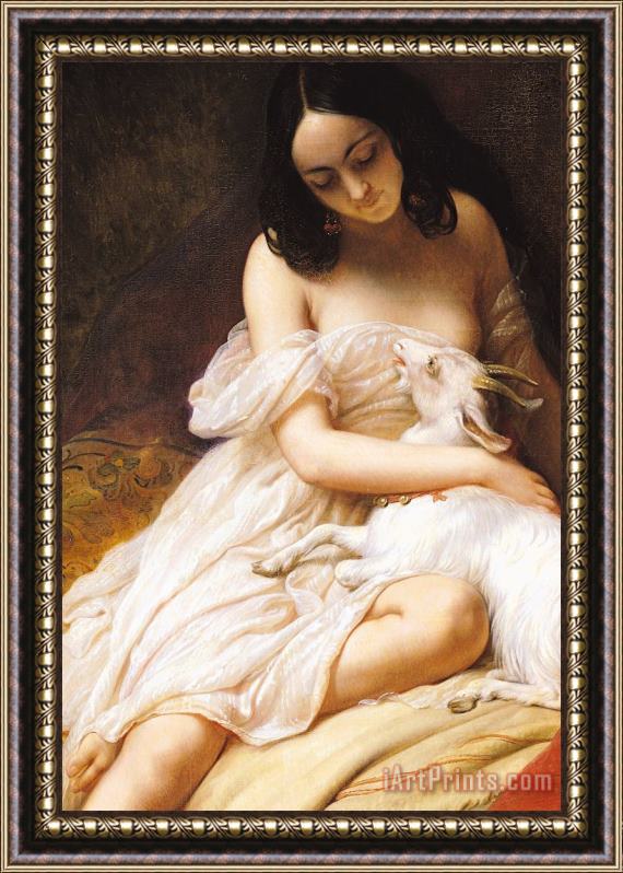 Charles Auguste Steuben Esmeralda Framed Painting