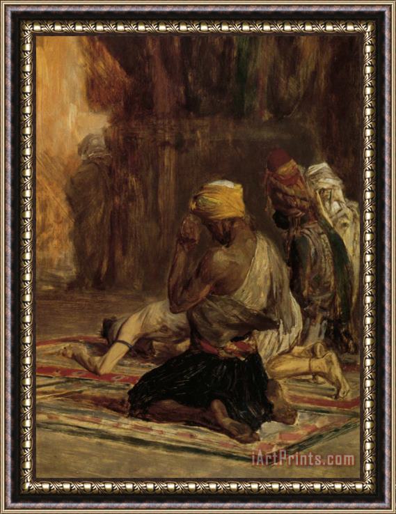 Charles Bargue Prayer in a Mosque Framed Print