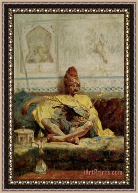 Charles Bargue Seated Bashi Bazouk Framed Painting