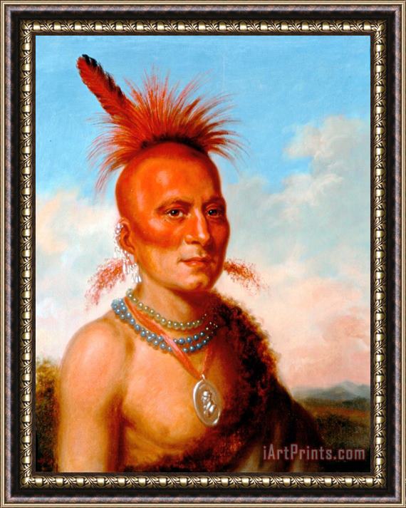 Charles Bird King Sharitarish (wicked Chief), Pawnee Framed Painting