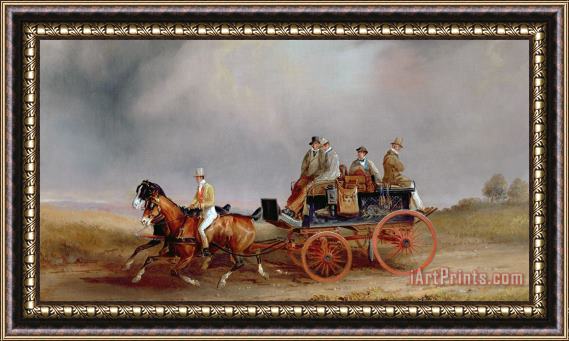 Charles Cooper Henderson Going Shooting A Postillion And Pair With A Game Cart Framed Print