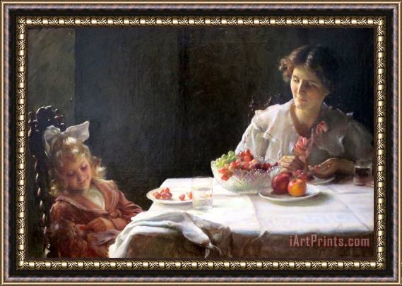 Charles Courtney Curran Breakfast for Three Framed Painting