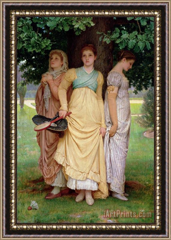 Charles Edward Perugini A Summer Shower Framed Painting