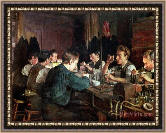 Charles Frederic Ulrich The Glass Blowers Framed Print