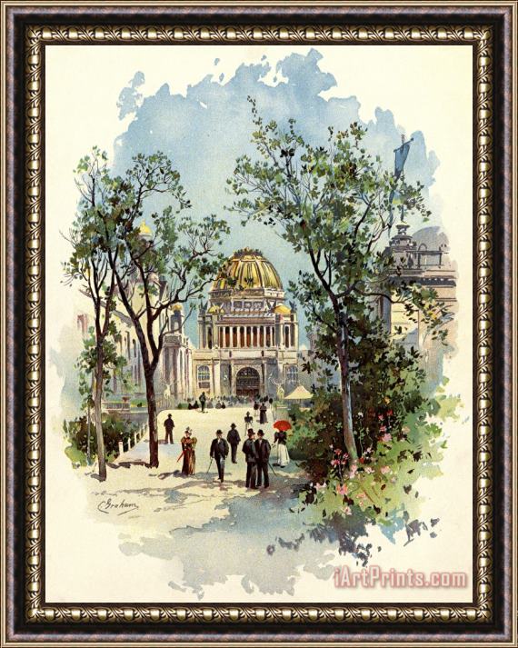 Charles Graham Looking South From Wooded Island, From The World's Fair in Water Colors Framed Print