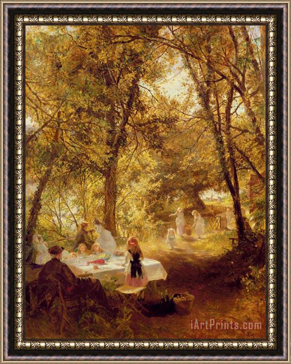 Charles James Lewis Picnic Framed Painting