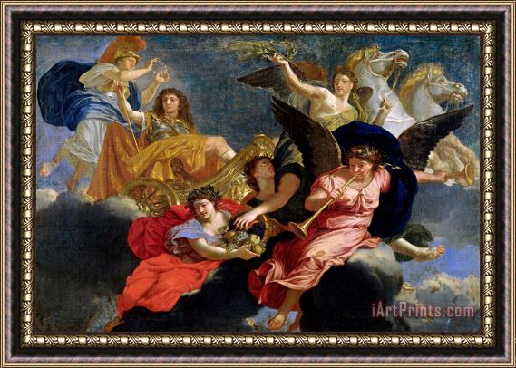 Charles Le Brun Apotheosis of King Louis Xiv of France Framed Painting